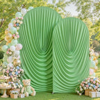 7.2FT & 6FT Elegant Arch Backdrop Cover, Sage Green Draped Arch Covers Stretchy Backdrop for Wedding, Birthday, alternate