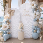 7.2FT & 6FT White Arch Cover Set - Stretchy Fitted Arch Backdrop Cover for Round Top Chiara Backdrop Stand for, alternate
