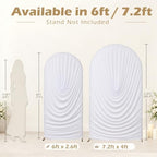 7.2FT & 6FT White Arch Cover Set - Stretchy Fitted Arch Backdrop Cover for Round Top Chiara Backdrop Stand for, alternate