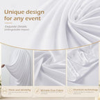 7.2FT & 6FT White Arch Cover Set - Stretchy Fitted Arch Backdrop Cover for Round Top Chiara Backdrop Stand for, alternate