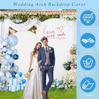 7.2FT, 6FT White Spandex Arch Backdrop Stand Covers Set of 2, alternate view 2