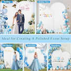 7.2FT, 6FT White Spandex Arch Backdrop Stand Covers Set of 2, alternate view 4