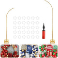 7.2ft and 5.9ft Half Balloon Arch Stand Kit with Heavy Duty Base, Comes with 8 Water Filling Bags - Metal Frame