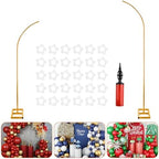 7.2ft and 5.9ft Half Balloon Arch Stand Kit with Heavy Duty Base, Comes with 8 Water Filling Bags - Metal Frame