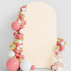 7.2FT Arch Backdrop Cover Beige Arch Covers Stretchy Backdrop