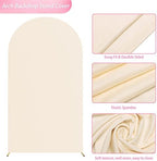 7.2FT Arch Backdrop Cover Beige Arch Covers Stretchy Backdrop, alternate view 4