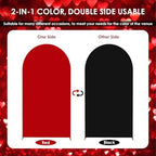 7.2FT Arch Backdrop Cover Black and Red One Piece Double Color in 7.2 FT in Black and Red, alternate view 2