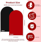 7.2FT Arch Backdrop Cover Black and Red One Piece Double Color in 7.2 FT in Black and Red, alternate view 4