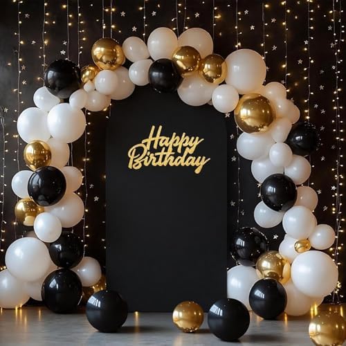 7.2FT Arch Backdrop Cover Black and Red One Piece Double Color in 7.2 FT in Black and Red, alternate view 6
