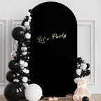 7.2FT Arch Backdrop Cover Black Arch Covers Stretchy Backdrop, alternate view 2