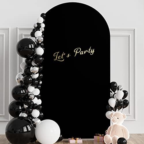 7.2FT Arch Backdrop Cover Black Arch Covers Stretchy Backdrop, alternate view 2