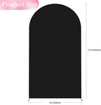 7.2FT Arch Backdrop Cover Black Arch Covers Stretchy Backdrop, alternate view 3