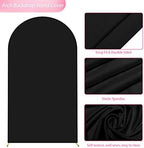 7.2FT Arch Backdrop Cover Black Arch Covers Stretchy Backdrop, alternate view 4