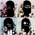 7.2FT Arch Backdrop Cover Black Arch Covers Stretchy Backdrop, alternate view 5