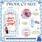 7.2ft Arch Backdrop Cover, Blue Plaid, Ready to Pop in 7.2 ft in Blue Plaid, alternate view 2