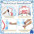 7.2ft Arch Backdrop Cover, Blue Plaid, Ready to Pop in 7.2 ft in Blue Plaid, alternate view 7