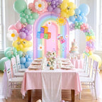7.2ft Arch Backdrop Cover, Coloful, Cartoon Rainbow School Bus in 7.2 x 4 ft in Coloful, alternate view 2