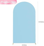 7.2FT Arch Backdrop Cover Dusty Blue Arch Covers Stretchy Backdrop, alternate view 2