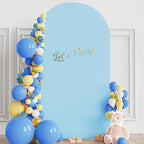 7.2FT Arch Backdrop Cover Dusty Blue Arch Covers Stretchy Backdrop, alternate view 3