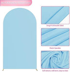 7.2FT Arch Backdrop Cover Dusty Blue Arch Covers Stretchy Backdrop, alternate view 4