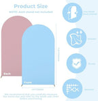 7.2FT Arch Backdrop Cover Dusty Pink Baby Blue One Piece Double Color in 7.2 FT in Dusty Pink and Baby Blue, alternate view 4