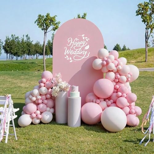 7.2FT Arch Backdrop Cover Dusty Pink Baby Blue One Piece Double Color in 7.2 FT in Dusty Pink and Baby Blue, alternate view 5