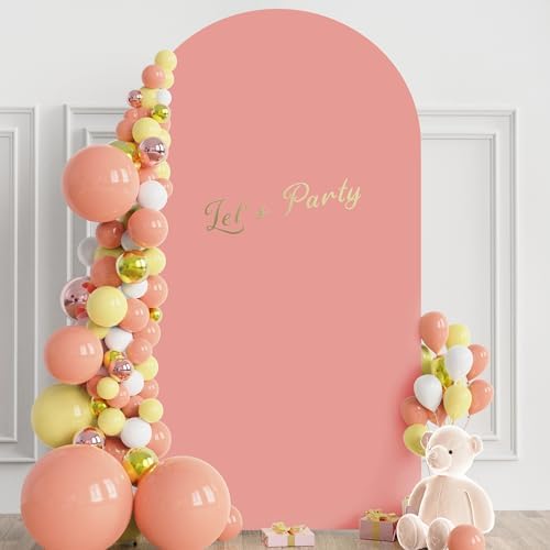 7.2FT Arch Backdrop Cover Dusty Rose Arch Covers Strethy Backdrop, alternate view 3