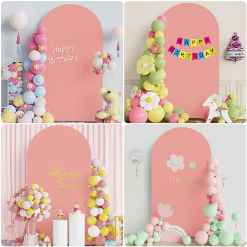 7.2FT Arch Backdrop Cover Dusty Rose Arch Covers Strethy Backdrop, alternate view 5