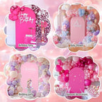 7.2FT Arch Backdrop Cover Light Pink & Rose One Piece Double Color in 7.2 FT in Light Pink and Rose Pink, alternate view 3