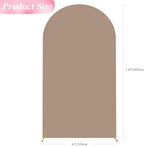7.2FT Arch Backdrop Cover Nude Brown Arch Covers Stretchy Backdrop, alternate view 2