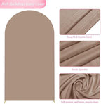 7.2FT Arch Backdrop Cover Nude Brown Arch Covers Stretchy Backdrop, alternate view 5