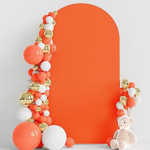 7.2FT Arch Backdrop Cover OrangeRed Arch Covers Stretchy Backdrop