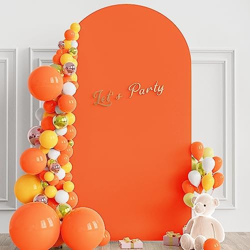 7.2FT Arch Backdrop Cover OrangeRed Arch Covers Stretchy Backdrop, alternate view 2