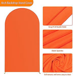 7.2FT Arch Backdrop Cover OrangeRed Arch Covers Stretchy Backdrop, alternate view 4