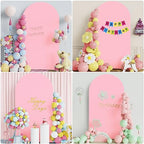 7.2FT Arch Backdrop Cover Pink Arch Covers Stretchy Backdrop, alternate view 5