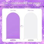 7.2FT Arch Backdrop Cover Purple and White One Piece Double Color in 7.2 FT in Purpel and White, alternate view 2