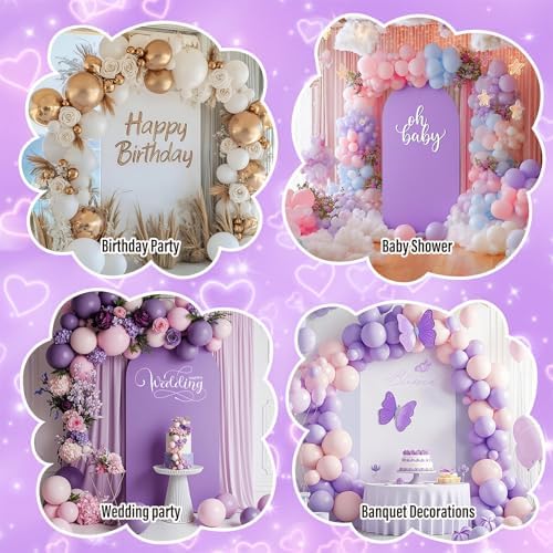 7.2FT Arch Backdrop Cover Purple and White One Piece Double Color in 7.2 FT in Purpel and White, alternate view 6