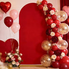 7.2FT Arch Backdrop Cover Red Spandex Fitted Wedding Arch Stand Covers in 4ftx7.2ft in Red