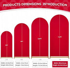 7.2FT Arch Backdrop Cover Red Spandex Fitted Wedding Arch Stand Covers in 4ftx7.2ft in Red, alternate view 4