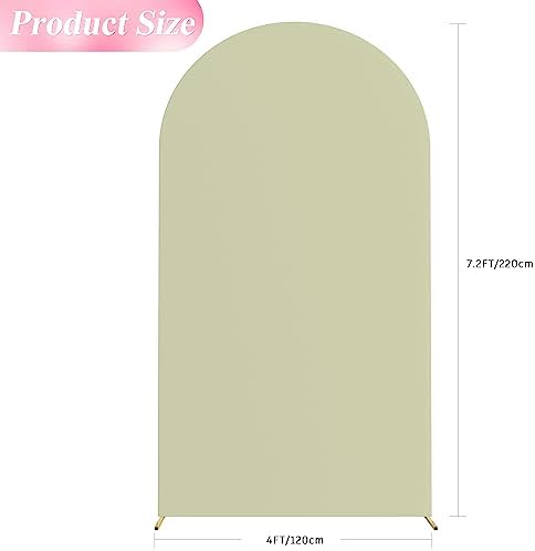 7.2FT Arch Backdrop Cover Sage Arch Covers Stretchy Backdrop, alternate view 2