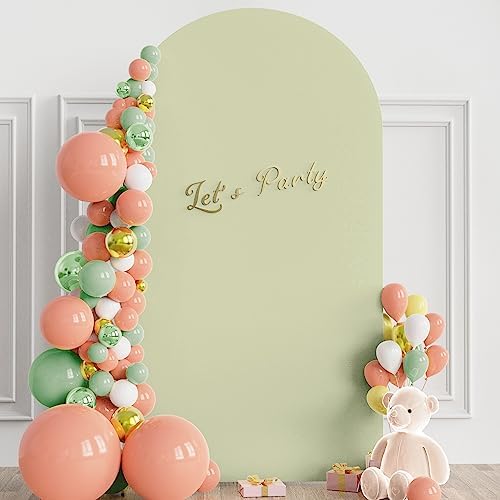 7.2FT Arch Backdrop Cover Sage Arch Covers Stretchy Backdrop, alternate view 3