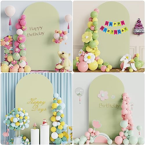7.2FT Arch Backdrop Cover Sage Arch Covers Stretchy Backdrop, alternate view 5