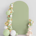 7.2FT Arch Backdrop Cover Sage Green Arch Covers Stretchy Backdrop