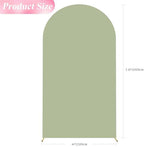 7.2FT Arch Backdrop Cover Sage Green Arch Covers Stretchy Backdrop, alternate view 2