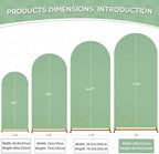 7.2FT Arch Backdrop Cover Sage Green Spandex Fitted Wedding Arch Backdrop in 4ftx7.2ft in Sage Green, alternate view 2