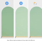 7.2FT Arch Backdrop Cover Sage Green Spandex Fitted Wedding Arch Backdrop in 4ftx7.2ft in Sage Green, alternate view 4