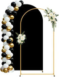 7.2FT Arch Backdrop Stand and Black Cover Set, Balloon Arch Stand