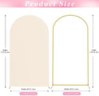 7.2FT Arch Backdrop Stand and Cover Set, Arch Stand with Beige Cover, alternate view 3