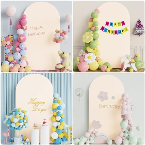 7.2FT Arch Backdrop Stand and Cover Set, Arch Stand with Beige Cover, alternate view 5