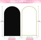 7.2FT Arch Backdrop Stand and Cover Set, Arch Stand with Black Cover, alternate view 3
